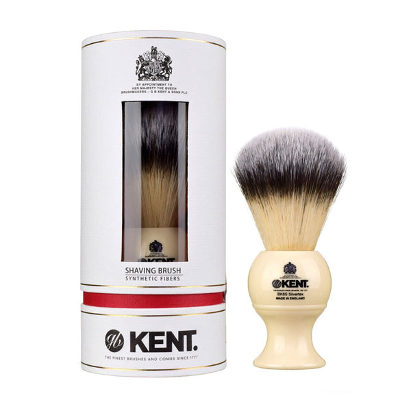 Kent Large Synthetic Shaving Brush, Ivory White