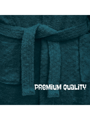 Mens and Ladies Shawl Collar Bathrobe 100% Egyptian Cotton Unisex Shawl Collar Dressing Gown Terry Towelling Bathrobe One Size