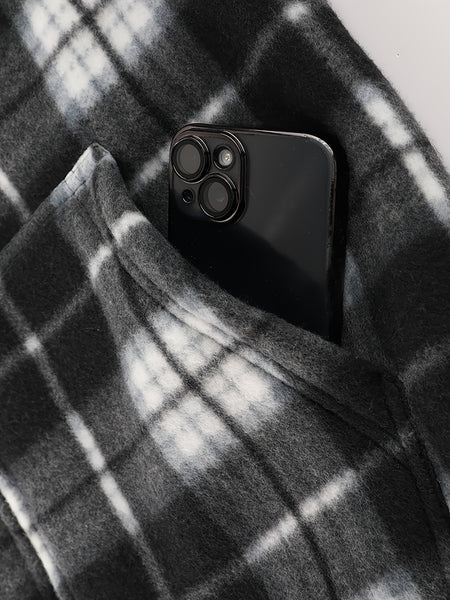 Men'S Heavyweight Fleece Hoodies Jacket - Full Zip Up Thick Sherpa Lined Flannel Plaid Shirt Jacket
