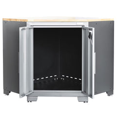 Hilka Professional 24 Gauge Steel 7 Piece Garage Corner Cabinet Set