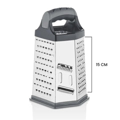 Cheese Grater - Stainless Steel Six Way Grater, 13.6 cm Vegetable Shredder Fruits Slicer