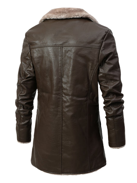 Men's Mid-Length Jacket, Business Large Lapel Blazer Coat, Stylish and Professional Outerwear, Perfect for Office and Formal Occasions