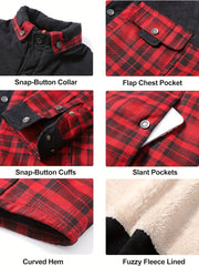 US Size Men'S Casual High-Quality Fall/Winter Plaid Jacket