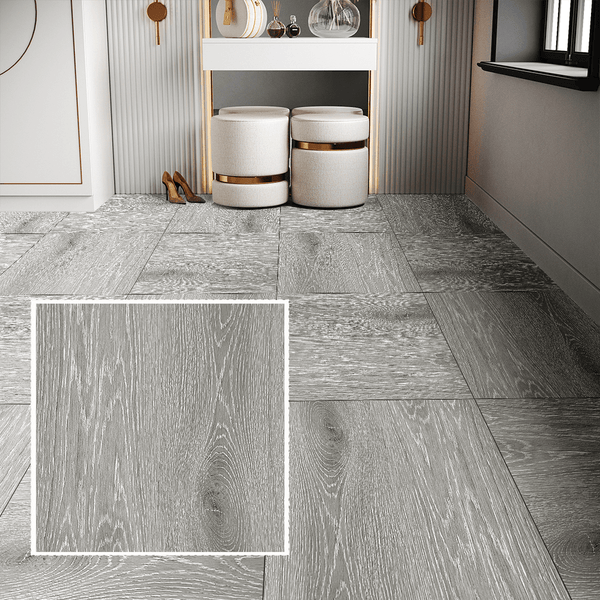 LIVINGANDHOME 24PCS Peel and Stick Non-slip Floor Tiles - 12