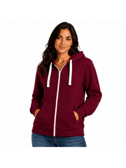 Women'S Fashion Zip-Up Hoodie - Ladies Fleece Plain Hooded Top - PLUS SIZES Small to XXXXXL S to 5XL (UK 8-22) Available in 15 Colours