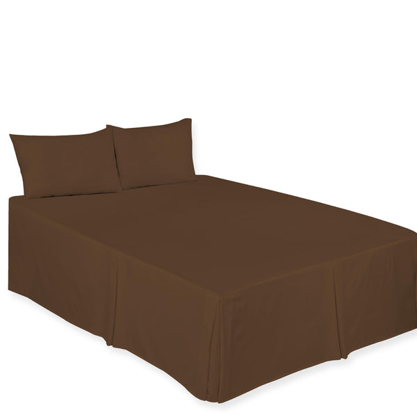 Chilimilii Box Pleated Base Valance Sheet Plain Bed Skirt for Platform Beds All Sizes Available