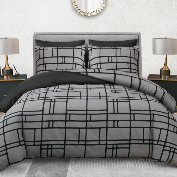 Pamposh Double Duvet Set Premium Brushed Microfiber Duvet Cover Double Ultrasoft Hypoallergenic Duvet Double Cover Set Non Iron Luxury Bedding Sets with Zipper Closure
