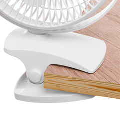 Desk fan with clip, rechargeable, 15.5 cm, 360° rotation, USB-C, Adler