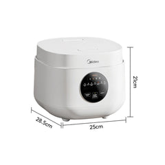 Midea Digital Rice Cooker - Kitchen Practical & Compact Rice Cooker, 1L Capacity (Cooks Up to 5.5 Cups of Rice), 605W, 1.5mm Non-Stick Inner Pot & 7 Preset Menus with LED Touch Display