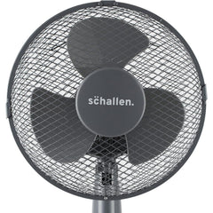 Schallen 9 Inch Portable Desk Fan Oscillating Table Fan Quiet Electric Cooling Fan 2 Speed Settings Desktop Air Circulator Home Office Bedroom Workstation Garage Small Table Fan Plastic Blade Safety Mesh Grill UK Plug Grey White or Black