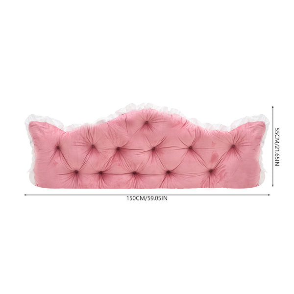 Large Ultra-Soft Comfortable Plush Backrest Pillow, Princess Style Reading Cushion, Neck and Back Support, Luxurious Fashionable Home Style Multifunctional Lace Ruffled Headboard Cushions, Suitable for Bedroom, Living Room, Dorm, Sofa Home Decor, Machine