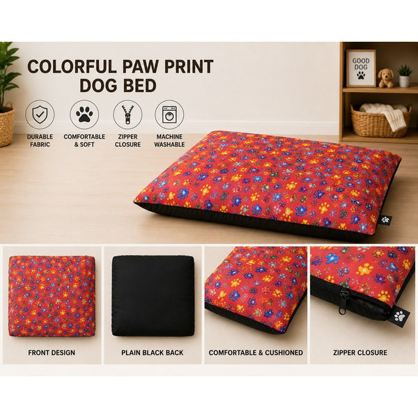Dog Pet Bed with Removable Zipped Cover Large 95cm x 65cm Soft Washable Cushion