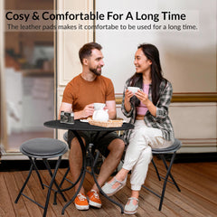 Standard Folding Stool – Durable & Compact Seating Solution Foldable Lightweight Portable - Available in Black or White