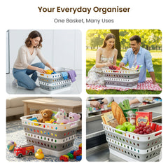 Large Capacity Foldable Laundry Basket with Standing Legs & Collapsible Hamper - Heavy-Duty Plastic Storage Bin with Brake Casters, Space-Saving Modern Rectangular Design for Bathroom, Bedroom, Dorm, Laundry Room - Easy-Fold Multi-Purpose, Laundry