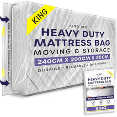 Heavy Duty Mattress Bag for Moving and Storage - Reusable Waterproof Mattress Cover for Moving, Storage and Protect Beds from Stains, Dust, and Pest Damage