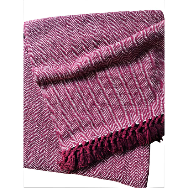 Cotton Herringbone Sofa Throw Blanket 260x260cm (perfect for KING sized bed) – Soft, Cozy & Warm Bed or Sofa Blanket, 13 Colours, Machine Washable, Hypoallergenic, Perfect Gift for Home or Travel