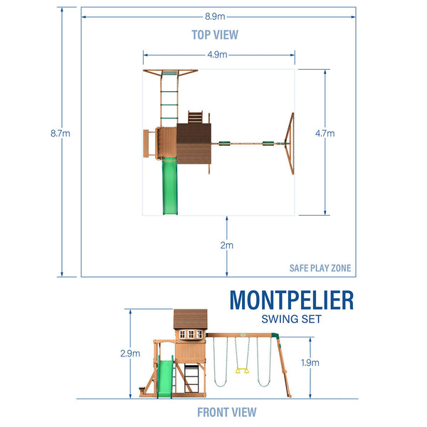 Backyard Discovery Montpellier Swing Set & Playcentre (3-10 Years)