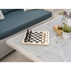 Bramblecrest Monterey Rattan Modular U-Shaped 4 Piece Fire Patio Set