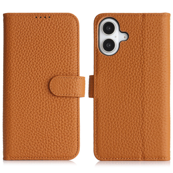 Phone Case: Magnetic Closure Genuine Leather Wallet Case for iPhone 17 Series RFID Blocking 4 Card Slots Premium Protection for 17 Pro Max 17 Air 17 Pro