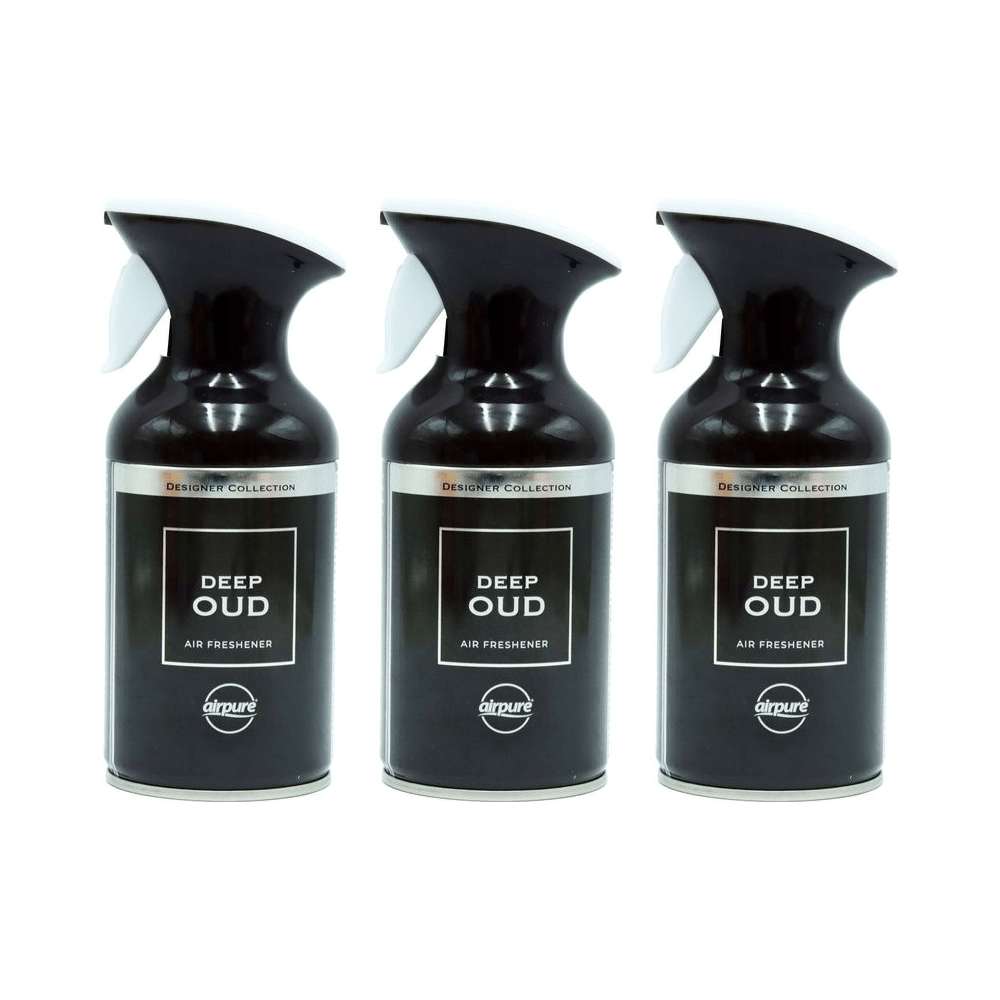 Pack of - 3 Airpure & Fresh Deep Oud Air Freshener Spray 250 ML