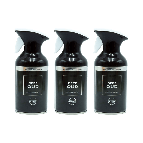 Pack of - 3 Airpure & Fresh Deep Oud Air Freshener Spray 250 ML