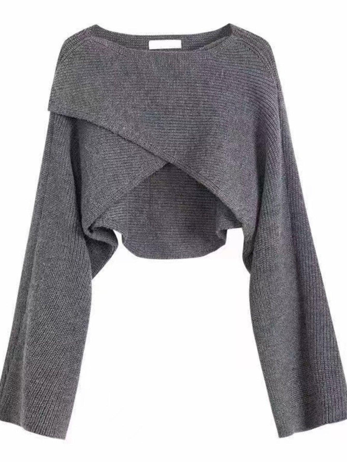 2025 Autumn New Style - Irregular Short Sleeve Sweater - European, American And Korean Design - Trendy But Uncommon Crop Top Sweater for Women