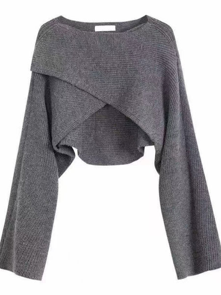 2025 Autumn New Style - Irregular Short Sleeve Sweater - Uncommon Crop Top Sweater for Women
