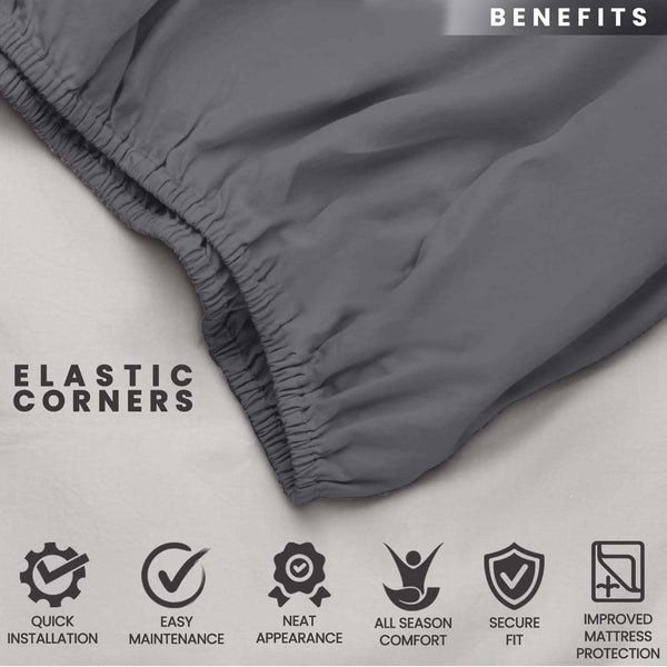 1pc Extra Deep Fitted Sheet, All seasons Bedding Ultra Soft Breathable Microfiber, Wrinkle-Free, Machine Washable, Hotel Quality All Sizes Available