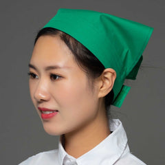 Chef Barista Hat Women Waitress Baker Triangular Hair Bandanna Cook Uniform Turban Kitchen Restaurant Skull Cap