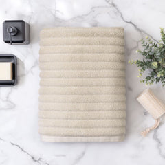 Welhome Bumpy Texture 100% Cotton Bath Towel in Blue, 76 X 147 Cm