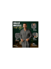 Men'S Hooded Cotton Bathrobe – Ultra Soft Terry Cloth Spa Robe with Adjustable Belt & Deep Pockets – Knee Length Luxury Home & Hotel Dressing Gown