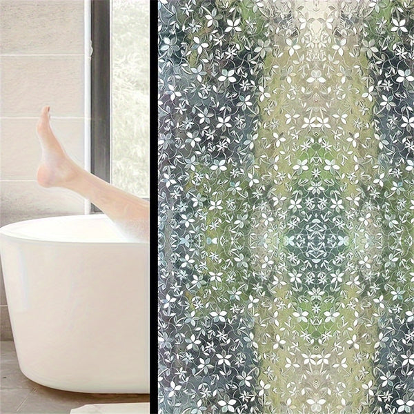 1 Roll Of Self-adhesive PVC Glass Static Window Film Window Sticker, Suitable For Bathroom And Toilet Floor-to-ceiling Windows, Transparent And Opaque Window Film For Living Room Home Decor