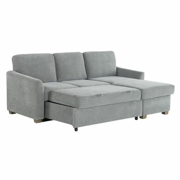 Coddle Cameron Fabric Sofa Bed with Reversible Chaise, Grey