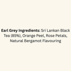 Earl Grey Tea - Loose Leaf Black Tea with Bergamot & Rose - 100g Pack (40–50 Cups) - Elegant & Fragrant Blend