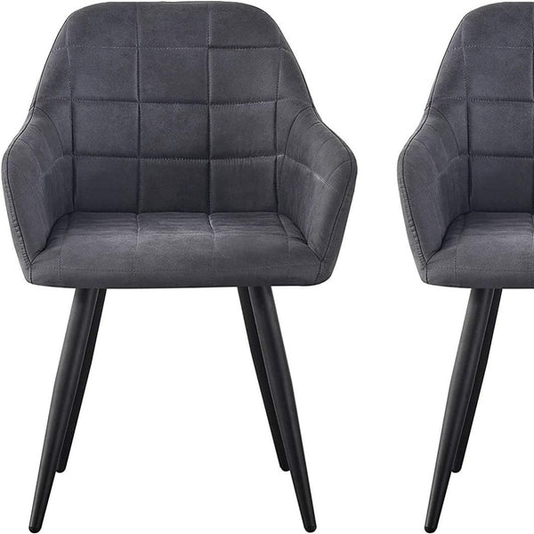mcc direct 2x Faux Matte Suede Leather Dining Chairs Accent Chairs home & restaurants Adrian
