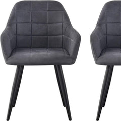 mcc direct 2x Faux Matte Suede Leather Dining Chairs Accent Chairs home & restaurants Adrian