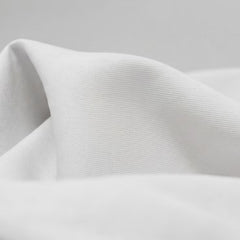 Panda Bamboo & French Linen White Fitted Sheet in 3 Sizes