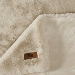 FRYE Luxe Faux Fur Throw in Beige, 152 X 177 Cm