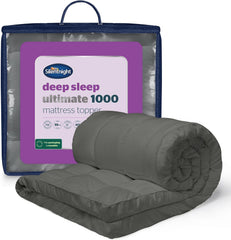 Silentnight Deep Sleep Mattress Topper Single Bed - Soft Supportive Comfortable Durable Bed Topper with Easy Fit Elasticated Straps - Hypoallergenic and Machine Washable - Single - 190X90Cm