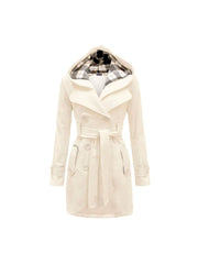 NOROZE Women’s Fleece Coat | Long Sleeve Belted Button Jacket | Warm Winter Outerwear | UK Sizes 8–26