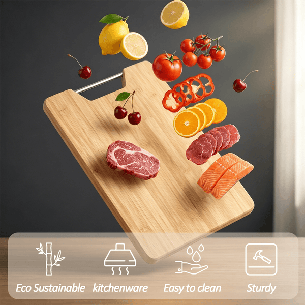 3/2/1pc Upgraded Large Chopping Board, High-quality Wooden Chopping Board, Food Safety, Durable Wood Blocks, Suitable for Meat, Cheese, Bread, Vegetables and Fruits, Ideal Kitchen Utensil, Perfect Gift for Families and Dormitories.
