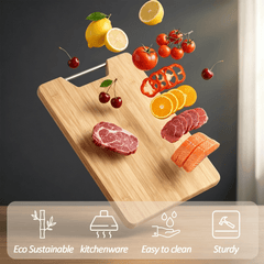 3/2/1pc Upgraded Large Chopping Board, High-quality Wooden Chopping Board, Food Safety, Durable Wood Blocks, Suitable for Meat, Cheese, Bread, Vegetables and Fruits, Ideal Kitchen Utensil, Perfect Gift for Families and Dormitories.