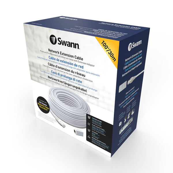 Swann 30M/100Ft Network Extension Cable, SWNHD-30MCAT5E-GL