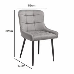 Indus Valley Kia Ceramic Extending Dining Table + 6 Grey Chairs, Seats 6-8