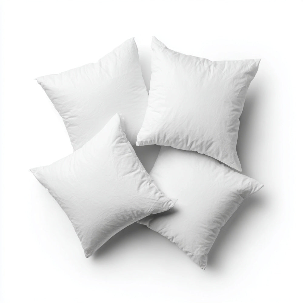 Duck Feather Cushion Inner Pads, Pack of 2 – 100% Cotton Cover – Hotel Quality Pillow Inserts for Sofa, Bed & Home Decor