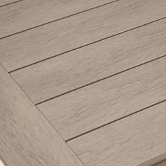 Sunvilla Nichols 7 Piece Sling Dining Patio Set with Faux Wood Table Top + Cover