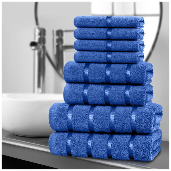8pcs Egyptian Cotton Towel Set | Quick-Drying & Highly Absorbent | Includes 8 Towels | Sophisticated Design | 15 Elegant Colours | Machine Washable