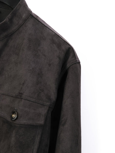 Men'S Casual Velvet Jacket with Pockets, Casual Long Sleeve Stand Collar Button-Up Coat