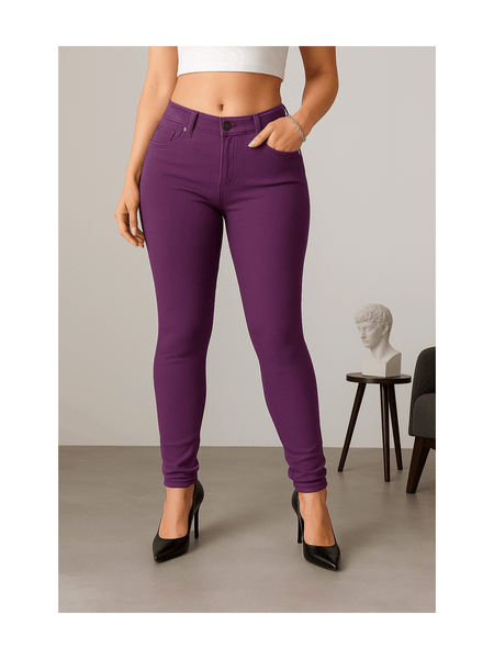 Women’s High-Waisted Stretch Jeans LOOK Jeggings Slim Fit Skinny Denim Trousers – Comfortable, Soft, Pull-On Elastic Waist Pants for Shaping Body Contour, Casual Everyday Wear, Lightweight, Breathable, Stretchy Jean Leggings, Fashion Essentials, Slimming