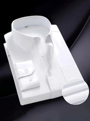 1+2, Three-Piece Solid Color Button- Shirt, Men'S Everyday Basic Shirt, Long-Sleeved Shirt with Pockets, Casual Shirt, Business Shirt, Blend, Soft And Comfortable